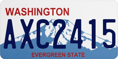 WA license plate AXC2415