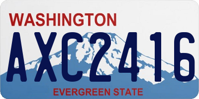 WA license plate AXC2416