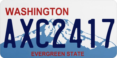 WA license plate AXC2417