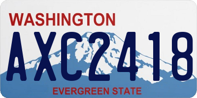 WA license plate AXC2418