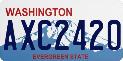 WA license plate AXC2420
