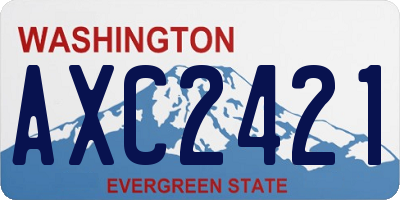 WA license plate AXC2421