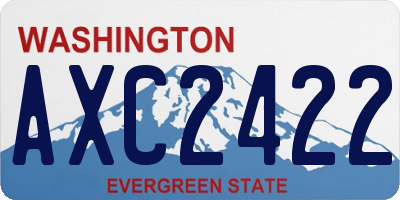WA license plate AXC2422