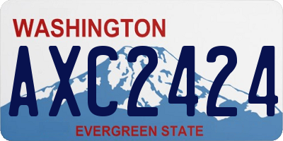 WA license plate AXC2424