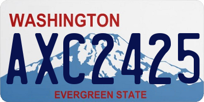 WA license plate AXC2425