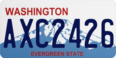 WA license plate AXC2426