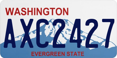 WA license plate AXC2427