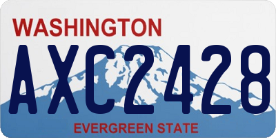 WA license plate AXC2428