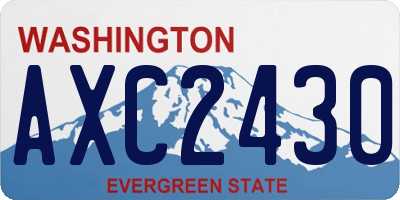 WA license plate AXC2430