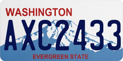 WA license plate AXC2433
