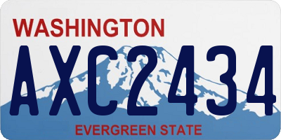 WA license plate AXC2434