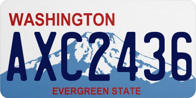 WA license plate AXC2436