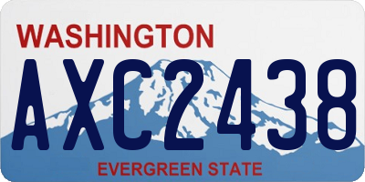 WA license plate AXC2438