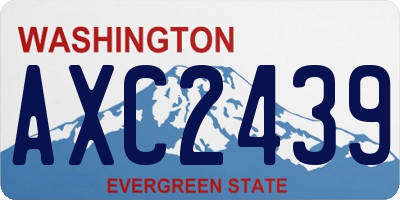 WA license plate AXC2439