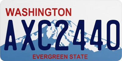 WA license plate AXC2440