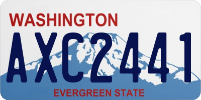 WA license plate AXC2441