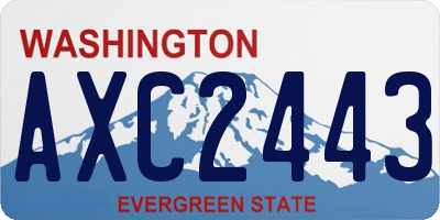 WA license plate AXC2443