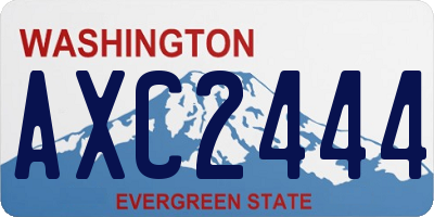 WA license plate AXC2444