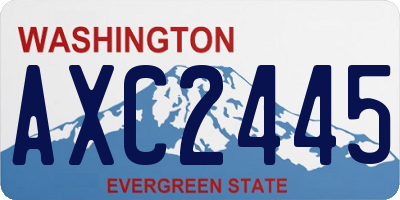 WA license plate AXC2445