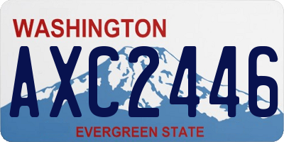 WA license plate AXC2446