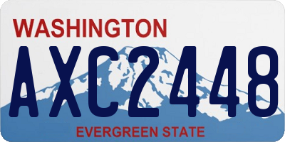 WA license plate AXC2448