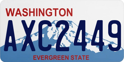 WA license plate AXC2449