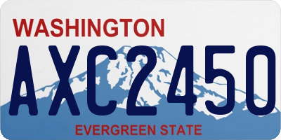 WA license plate AXC2450