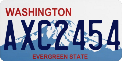 WA license plate AXC2454