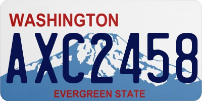 WA license plate AXC2458