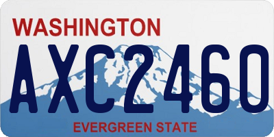 WA license plate AXC2460