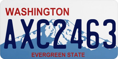 WA license plate AXC2463