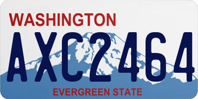 WA license plate AXC2464