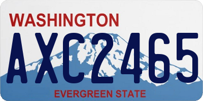 WA license plate AXC2465