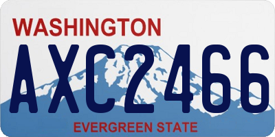 WA license plate AXC2466
