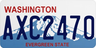 WA license plate AXC2470