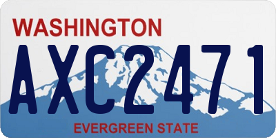 WA license plate AXC2471