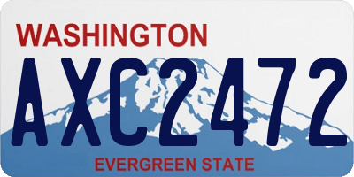 WA license plate AXC2472