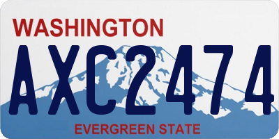 WA license plate AXC2474