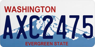WA license plate AXC2475