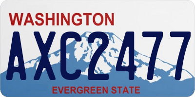 WA license plate AXC2477
