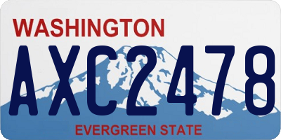 WA license plate AXC2478