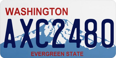 WA license plate AXC2480