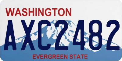 WA license plate AXC2482