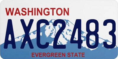 WA license plate AXC2483