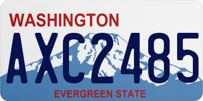 WA license plate AXC2485