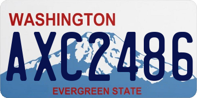 WA license plate AXC2486