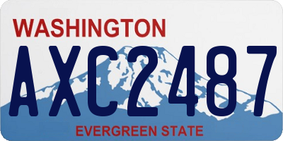 WA license plate AXC2487
