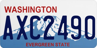 WA license plate AXC2490