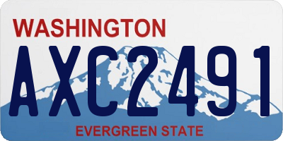 WA license plate AXC2491