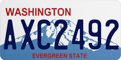 WA license plate AXC2492